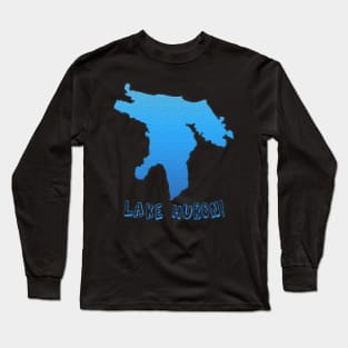 Lake Huron Great Lakes Outline Long Sleeve T-Shirt